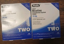 Rugby Clear Nicotine Transdermal System Patch Step Two - 14mg 2 Boxes 28 Patches