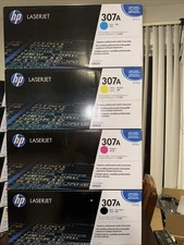 Set Of 4 HP 307A Toner Cartridges CE740A CE741A CE742A CE743A