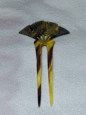 Vintage Celluloid Rhinestone Hair Fork