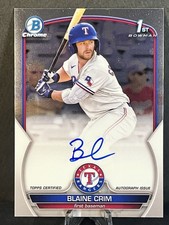 2023 Bowman - Chrome Prospect Autographs Blaine Crim #CPA-BC (AU, RC)