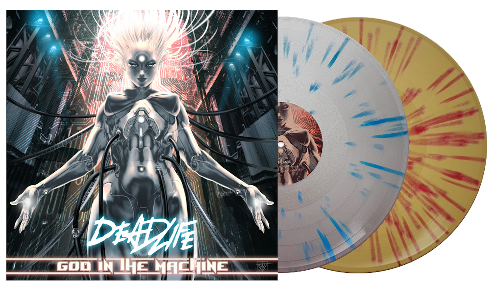 DEADLIFE - God In The Machine 2LP Silver/Gold with Splatter Vinyl NEW *B-STOCK*