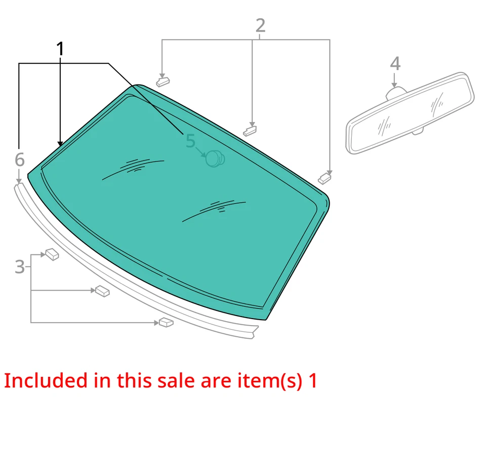 (LOCAL PICKUP ONLY) Windshield Glass Fits 04-06 AUDI TT 299437 — 第 3/4 张图片