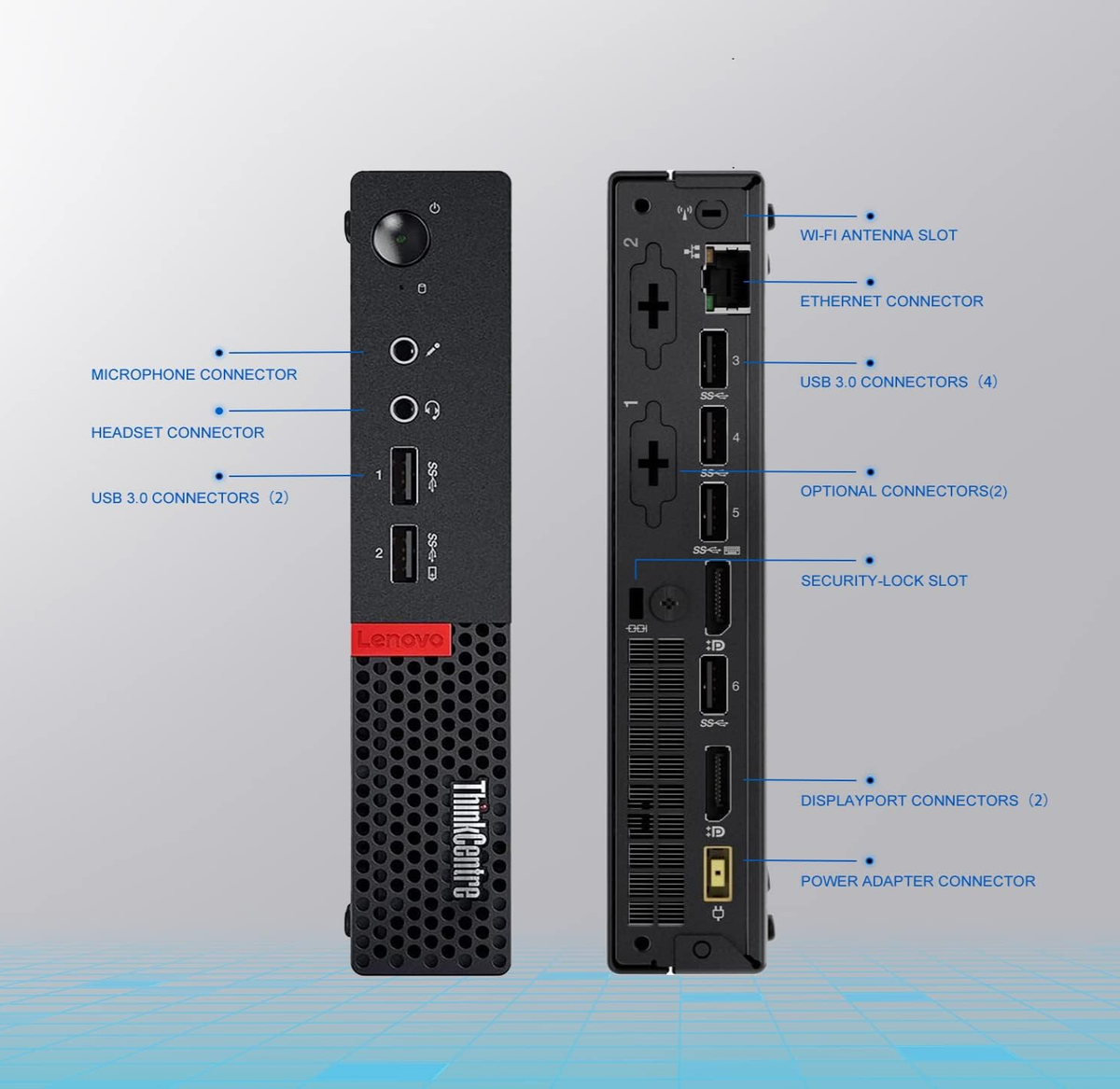 Lenovo ThinkCentre M710q Mini Core i5-6400T 16GB RAM 256GB SSD PSU