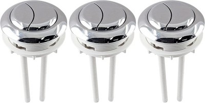 3Pcs Diameter Toilet Tank Button, Dual Push Flushing Toilet Button with Thread P