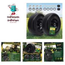 Free Tire and Wheel 2 Pack,Universal 11x4-5 Solid Smooth Tractor Turf Tire wi...