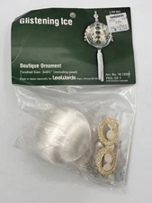 LeeWards Glistening Ice Bead Sequin Christmas Boutique Ornament Kit Vintage