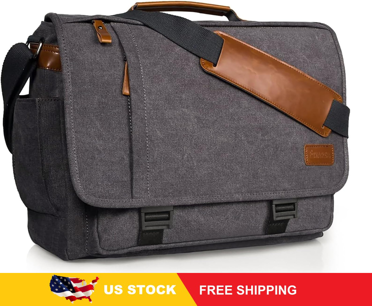 ESTARER Men Messenger Bag 17-17.3 Inch Laptop Water Resistan