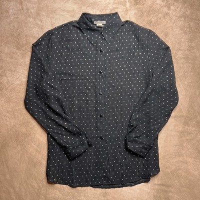Vintage Y2K Notations Sheer Sequined Blouse Black Holographic Goth Rave Party