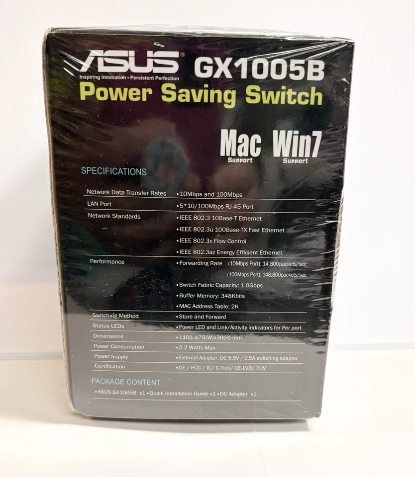 New ASUS GX1005B V4 Switch Power Saving LANx5 Optimize Home Networking Powersave - Image 3 of 3