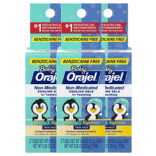 Orajel Non-Med Baby Teething Day  Night Cooling Gels Twin Pack 0.36 Pack Of 3 