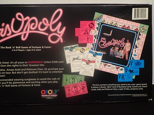 Vintage Elvisopoly OPOLY Games n Things The Rock n Roll Spiel von Glück und Ruhm Neu in Verpackung - Bild 4 von 6