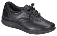 SAS Walk Easy Black 10 Wide, Women's Walking Shoes