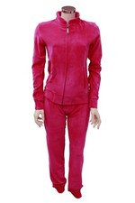 Completo tuta da ginnastica donna fuxia Freddy manica lunga ciniglia palestra 