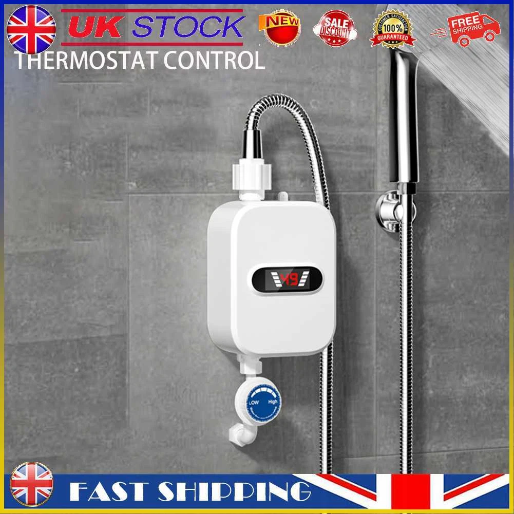 Mini Instant Water Heater Shower Durable Digital Display Rapid Heating for  Hotel | eBay