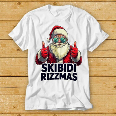 T-Shirt Skibidi Rizzmas Weihnachten Rizz Santa lustig Geschenk Bestseller 1958