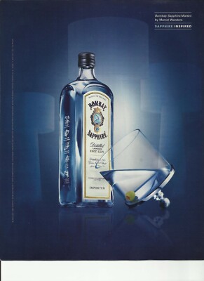 Bombay Sapphire Martini by Marcel Wanders- '02 print magazine ad