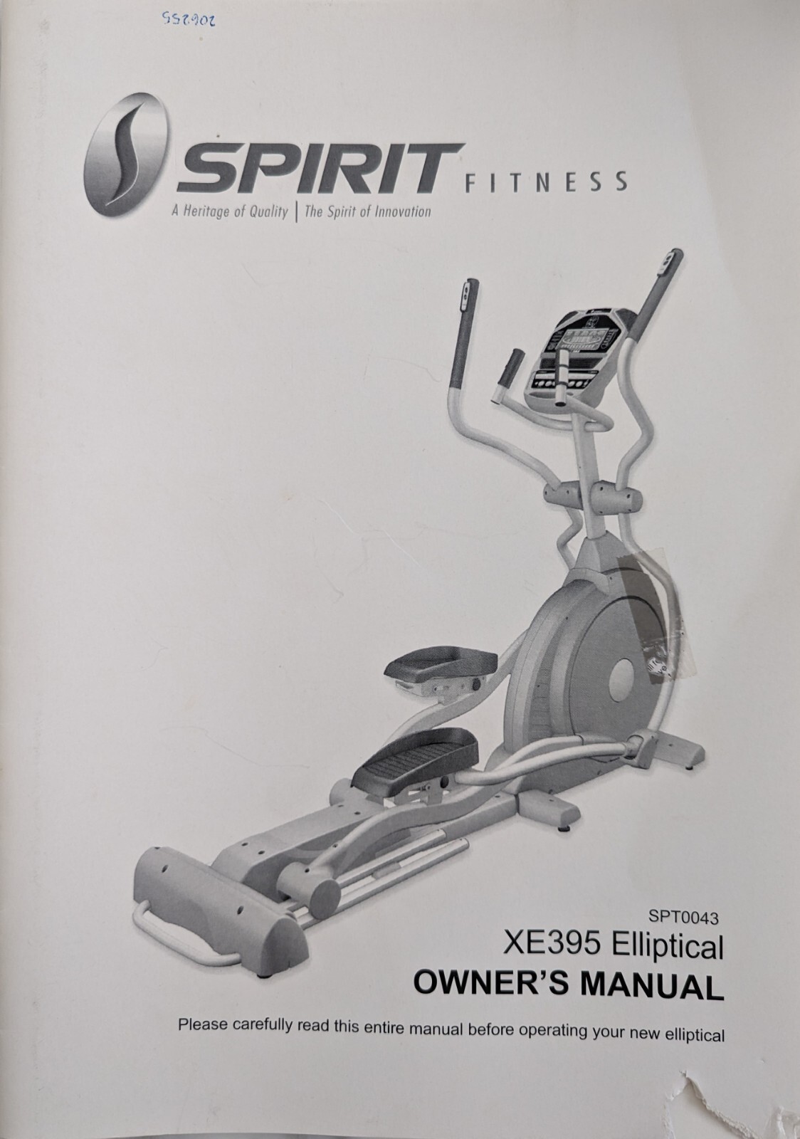 SPIRIT XE395 ELLIPTICAL CROSS TRAINER eBay