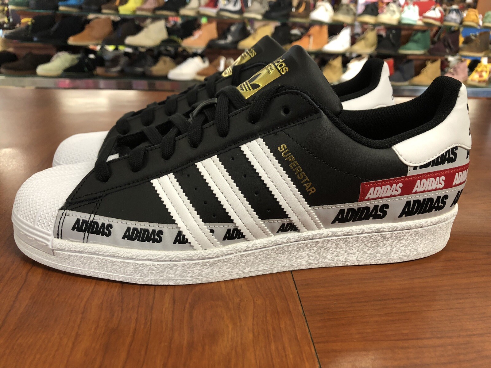 Men's Size 9 Adidas Superstar Workmark Low Casual Shoes Black White FX5559  | eBay
