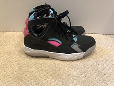 NIKE FLIGHT HUARACHE GS 705281-003 BLACK RETRO PINK BASKETBALL Size 5.5Y