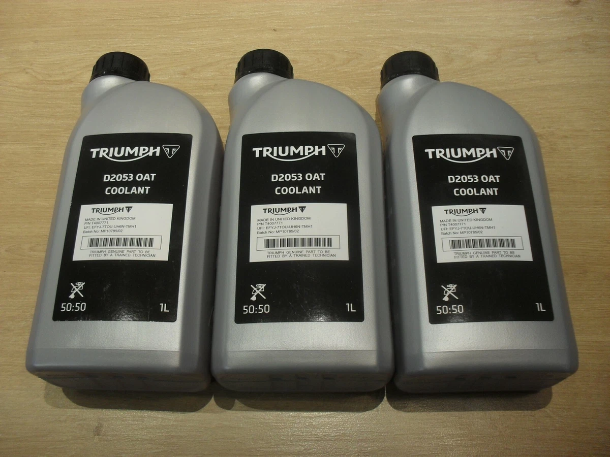 GENUINE TRIUMPH D2053 OAT COOLANT x 3 Ltrs STREET TRIPLE R