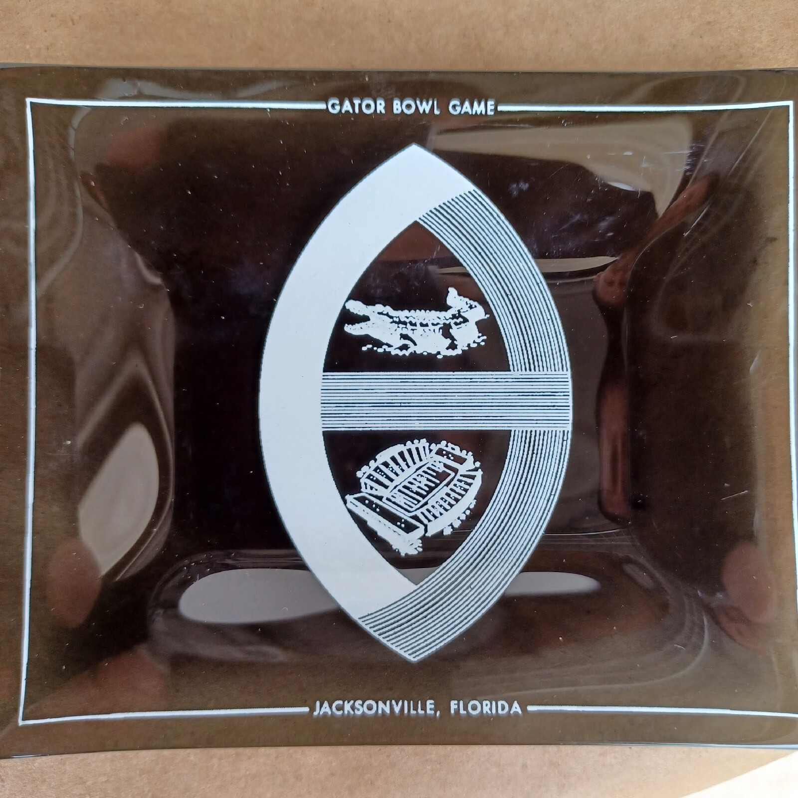 Rare Vintage Gator Bowl Game Jacksonville Florida Glass Ashtray eBay