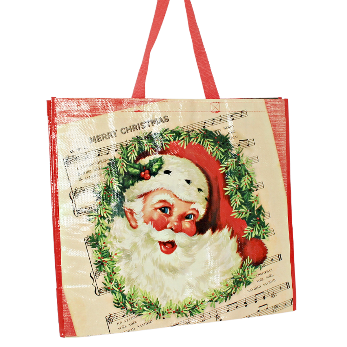 クリスマスエコバッグ Marshalls Reusable Tote Santa Claus Christmas Wreath Jolly Gift