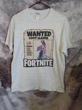 Fortnite T Shirt Wanted Loot Llama Reward Sz. L