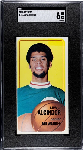 SGC 6 Excellent - Near MINT 1970 1971 TOPPS LEW ALCINDOR #75 Kareem Abdul Jabbar