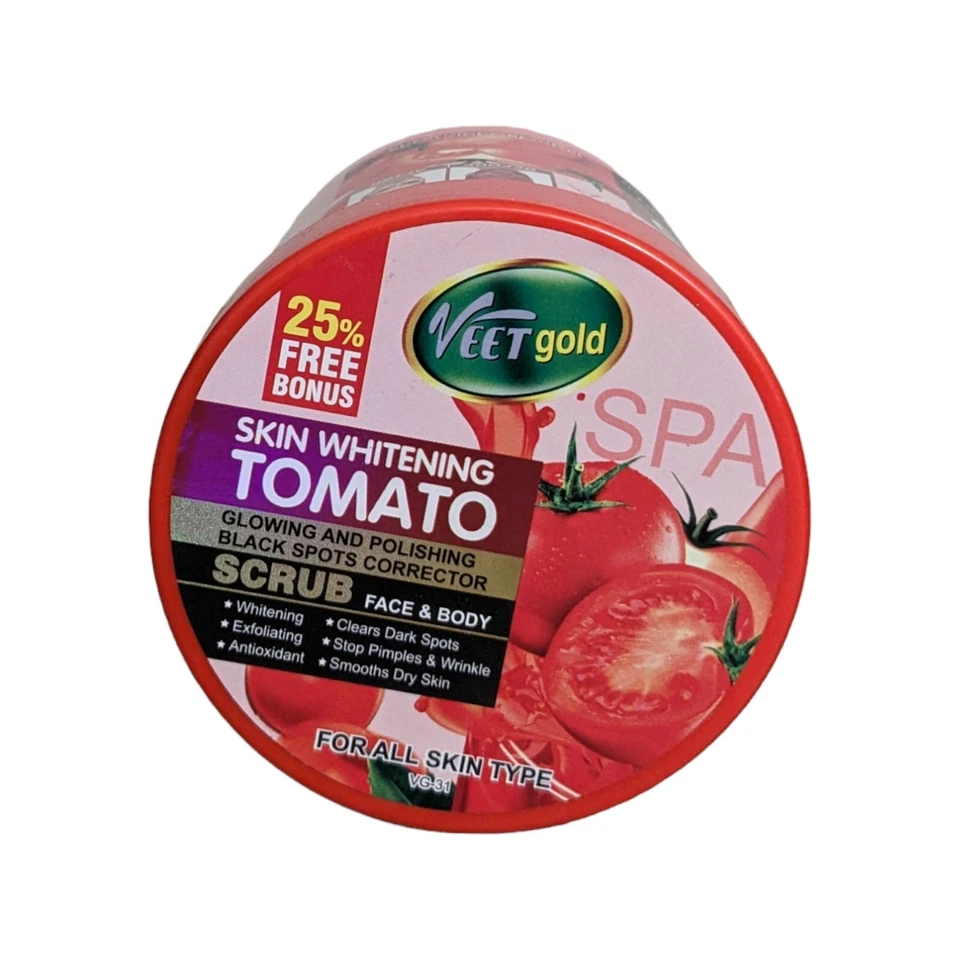 Veet Gold Skin Whitening Tomato Face and Body Scrub 500g - Image 3 of 4