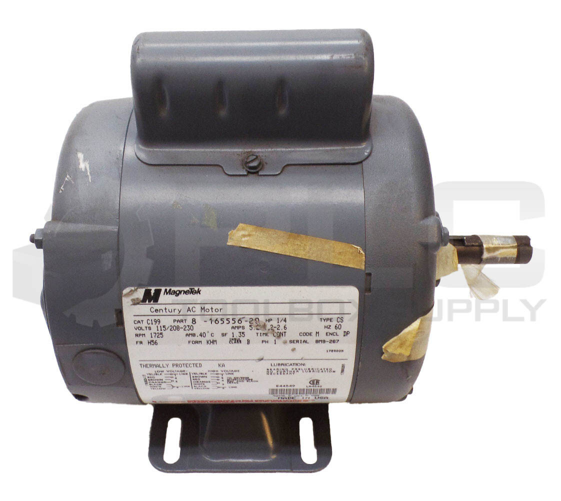 NEW MAGNETEK 8-165556-20 CENTURY AC MOTOR 1/4HP 1725RPM FR:H56