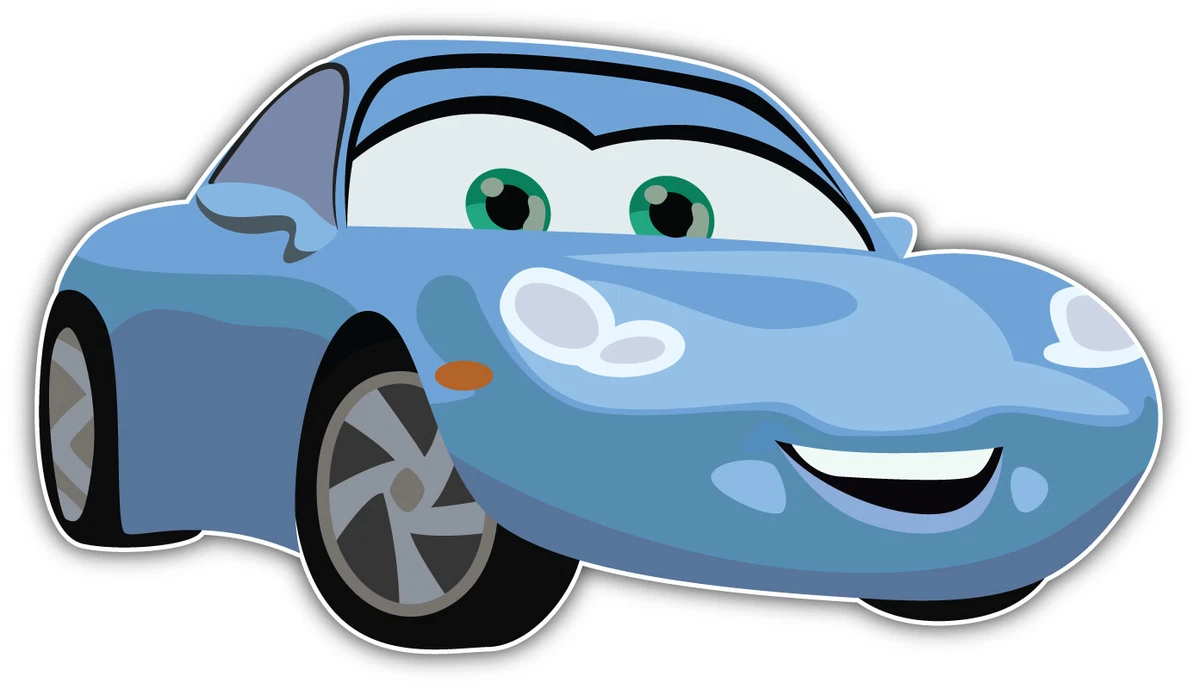 Sally Cars Cartoon Sticker Bumper Decal - ''SIZES