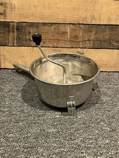 Vintage Foley #101 Hand-Crank Food Mill Strainer Ricer 2 Qt. Stainless Steel