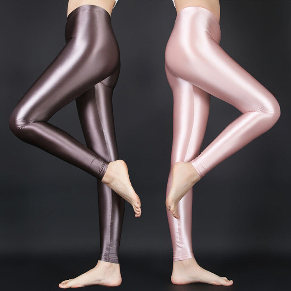  Sexy Wet Look Shiny Metallic Stretch Leggings Women