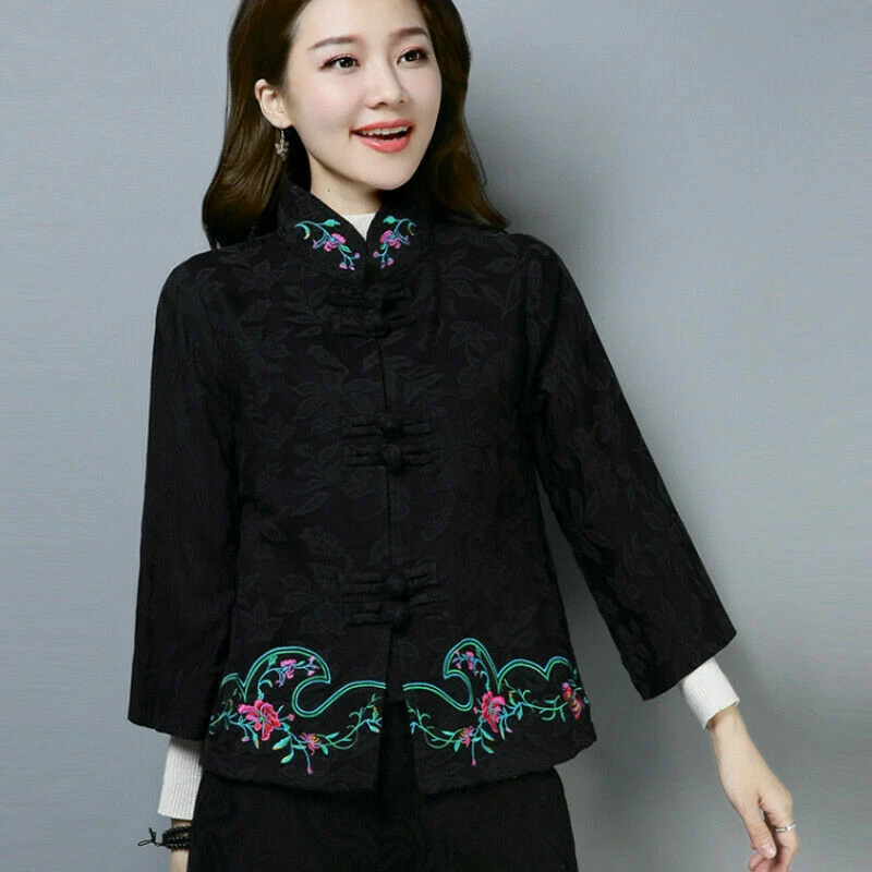 Mandarin collar coat best sale womens