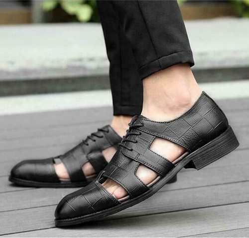 Mens Dress Formal Sandals Shoes Buckle 