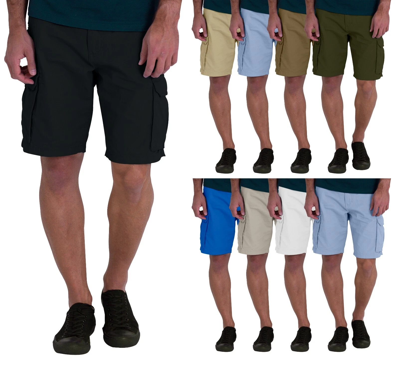 Mens Cargo Shorts Workwear Cotton Relaxed Fit Outdoor Shorts with Multi Pockets
Opens in a new windo