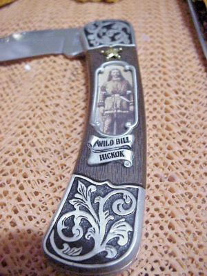 FRANKLIN MINT OFFICIAL WILD BLLL HICKOK COLLECTOR KNIFE WITH TAG