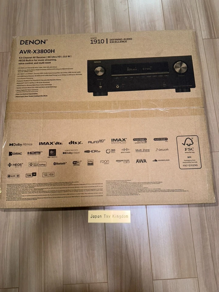 Denon AVR-X3800H 9.4 Channel AV Surround Receiver 8K Ultra HD HDR10+ AC 100V Box - Image 2 of 4