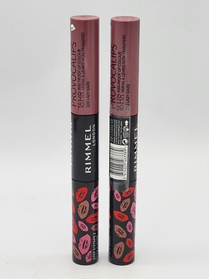  Rimmel Provocalips Kiss Proof Liquid Lipstick Lip Color #220 Lazy Daze (QTY:2)