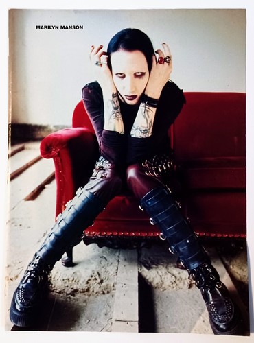 MARILYN MANSON~ORIG 1997 POSTER~VINTAGE FULL PAGE PRINT MAGAZINE PINUP CLIPPING