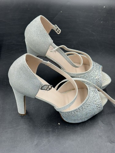 De Blossom Collection Tacones Plata Miya-280 Talla 8 - Imagen 3 de 9