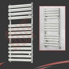 Flomasta Flat Thermostatic Towel Radiator 1100 x 500mm - Chrome for sale  online | eBay