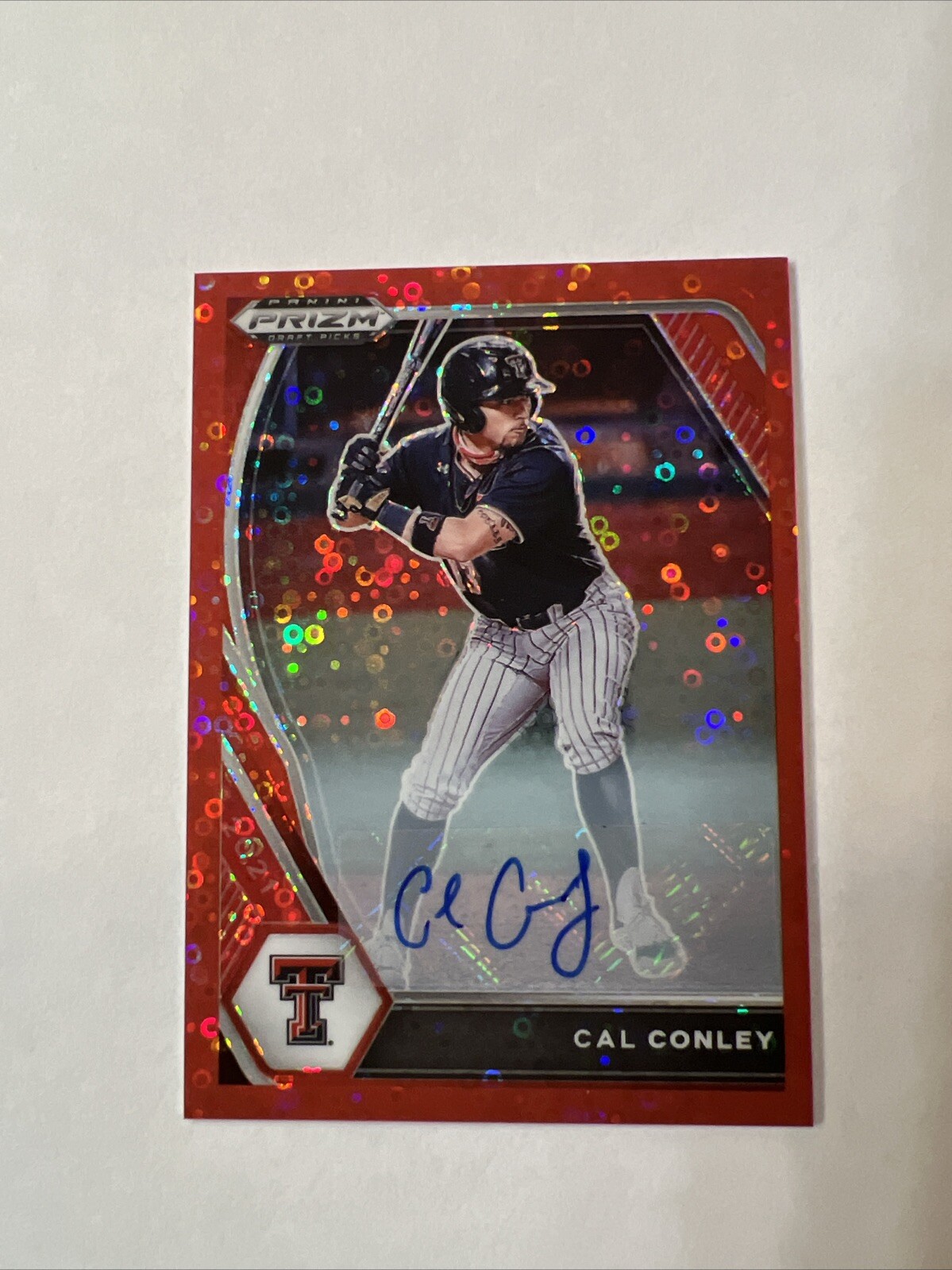 2021 Prizm -Cal Conley- #Pdp126 Red Disco Prizm Numbered 71/99 Autograph
