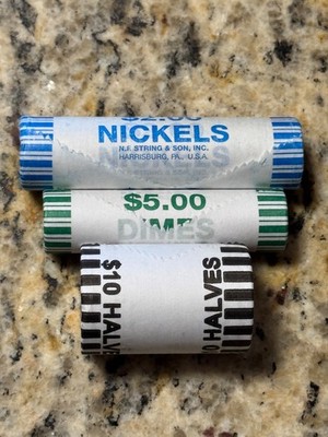 3 Roll Set 1776 - 2026 P 5C Nickel 10C Dime 50C Half Dollar