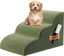 3-Tier Dog Stairs for Bed and Couch - 15.7"H Non-Slip Dog Ramp Extra Wide Steps