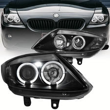 LED Angel Eyes Scheinwerfer Set für BMW Z4 E85 E86 2002–2008 Schwarz
