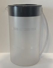 Mr. Coffee Iced Tea TM1 Replacement 2 Qt Frosted Iced Pitcher w/ Black Lid Mr. Coffee Iced Tea TM1 Replacement 2 Qt Frosted Iced Pitcher w/ Black Lid - Image 1