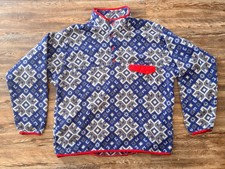 Patagonia Mens Synchilla Snap-T Fleece Pullover Jacket Aurora Channel Snow XL