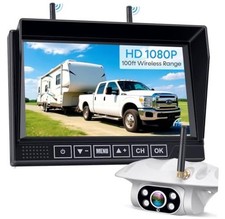 Wireless RV Backup Camera: 1080P HD Rear View Camera with 7  DVR Split-Screen