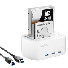 MAIWO Dual Bay Hard Drive Docking Station 2.5/3.5" SATA HDD SSD Clone USB 3.0